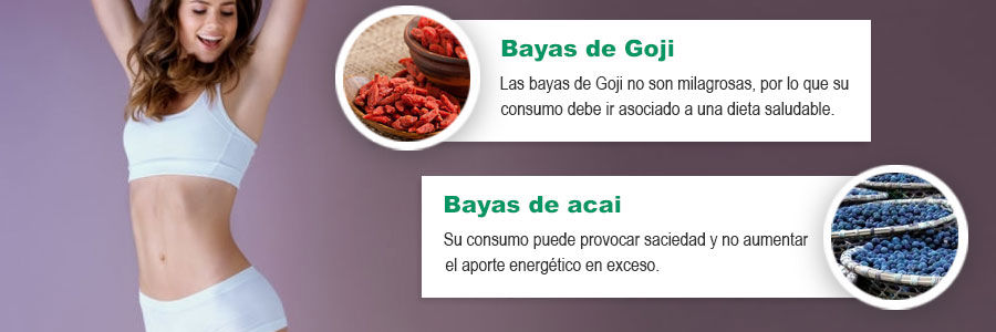 Bayas de Goji y bayas de acai